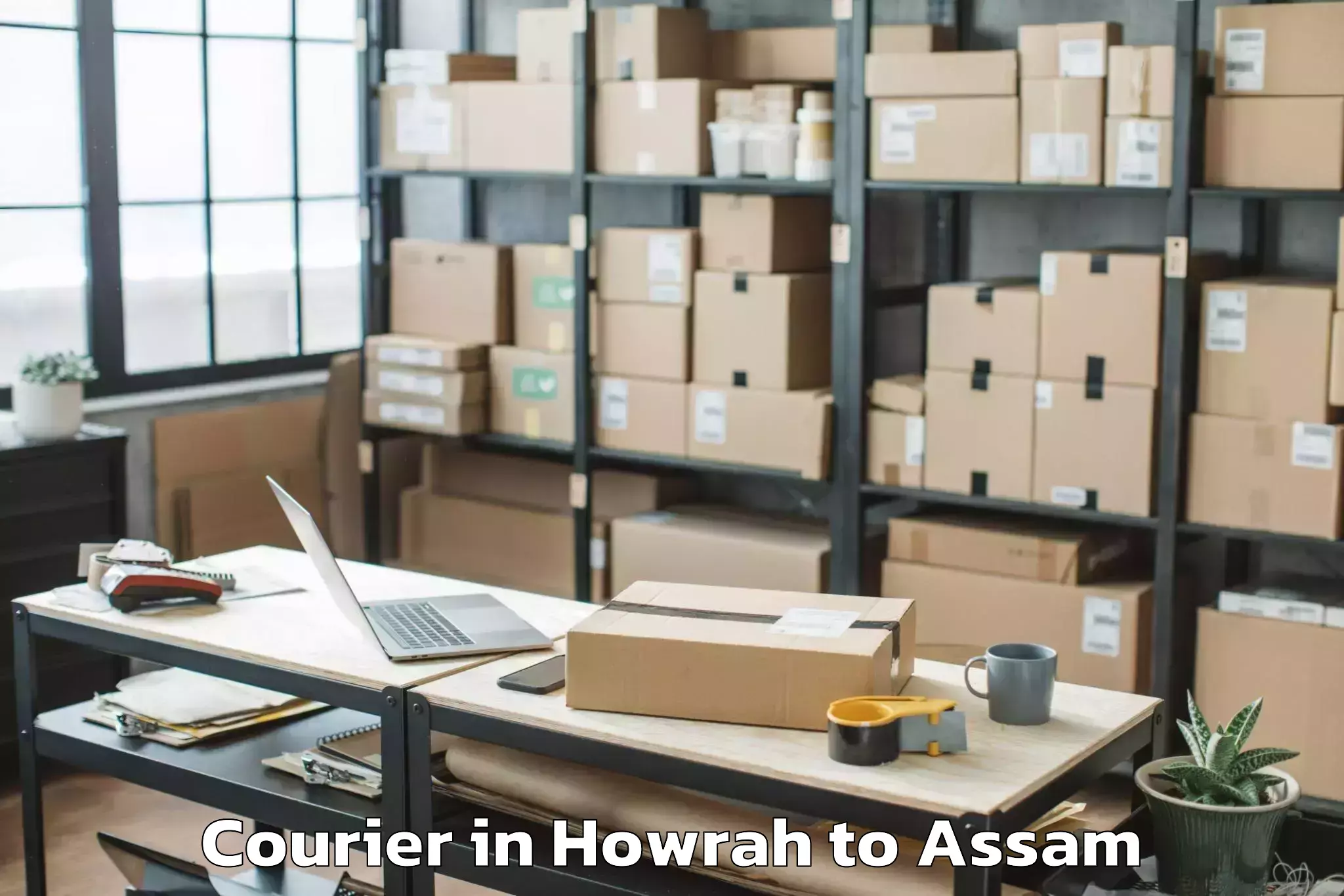 Book Howrah to Silapathar Courier Online